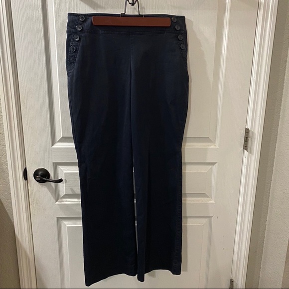 Ann Taylor curvy, wide-leg sailor pant, dark navy, size 12 - Picture 2 of 4